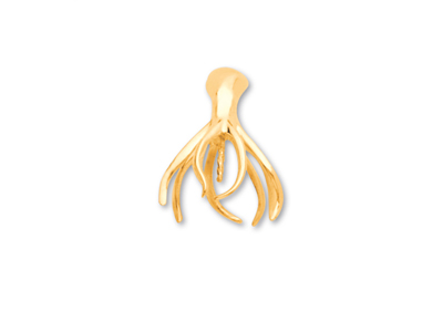 Krakenanhänger Für 8-10 MM Perlen, 18k Gelbgold. Ref. Pe82