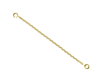 Sicherheitskette Für Armband 6cm, Forat-masche, Diamantiert 1,36 Mm, Gelbgold 18k 3n