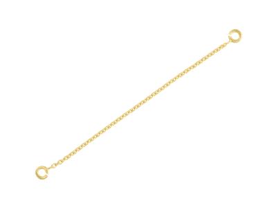 Sicherheitskette Für Armband 6cm, Runde Ankerkettenglied 1,17 Mm, Gelbgold 18k
