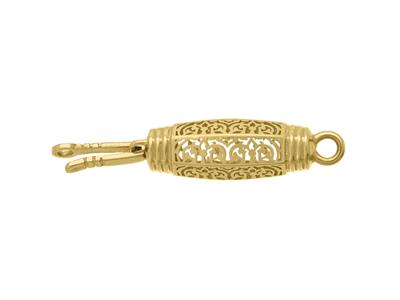 Filigran Fassverschluss, 23 X 8 Mm,18k Gelbgold 3n