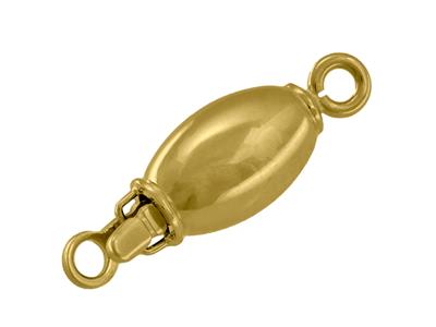 Sicherheitsverschluss, Glatter Olivenschluss 10x 6 Mm, 18k Gelbgold - Standard Bild - 2