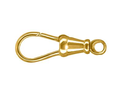Karabiner Rotierend Mit Geschlossenem Ring 18 X 6 Mm, 18k Gelbgold