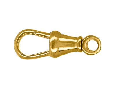 Karabiner Rotierend Mit Geschlossenem Ring 22 X 8 Mm, 18k Gelbgold
