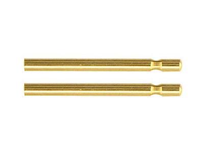 Einfacher Stab Für Ohrstecker-rückseite 0,8 X 11,10 Mm, 18k Gelbgold. Ref. 07400-8, Pro Stück - Standard Bild - 2