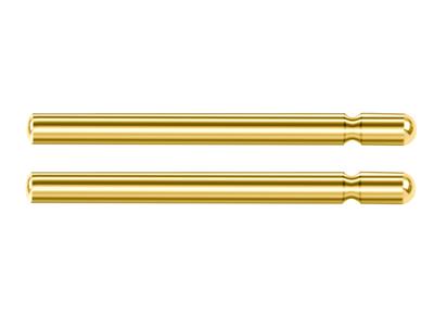 Einfacher Stift Für Poussette 1 X 10 Mm, 18k Gelbgold. Ref. 07400-10, Das Stück - Standard Bild - 2