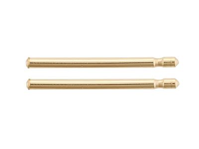 Einfache Stange Für Ohrstecker-rückseite 0,7 X 10mm, 18k Gelbgold. Ref. 07407-bis,pro Paar - Standard Bild - 2