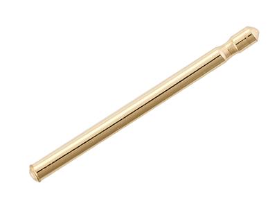 Einfache Stange Für Ohrstecker-rückseite 0,7 X 10mm, 18k Gelbgold. Ref. 07407-bis,pro Paar - Standard Bild - 3