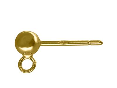 Kugel-stab 4 MM Mit Ring, 18k Gelbgold. Ref. 07447-4 - Standard Bild - 1