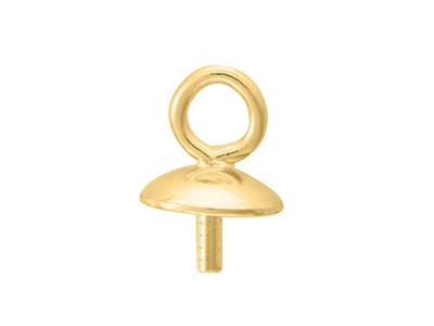 Anhängeröse Für Perle Mit Glatter Kappe 3 Mm, 18k Gelbgold, Ref. 07259