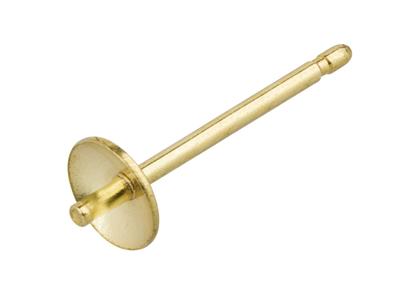 Stengel Kappe 4 Mm, 18k Gelbgold 3n, Das Stück - Standard Bild - 1