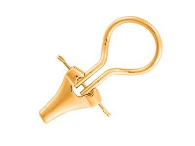 Ohrring-system Raquettes 18 Mm, 18kgelbgold. Ref. 7300-bis, Das Paar Ohrringe - Standard Bild - 1