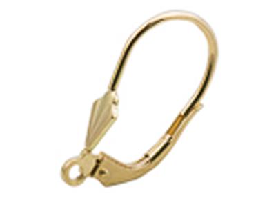 Dormeuse Mit Ring, Muschelmotiv, 18k Gelbgold, Ref. 07464, Pro Stück - Standard Bild - 1