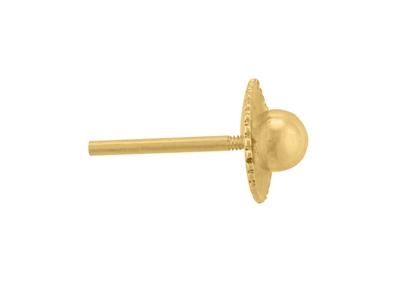 Froufrou Mit Stab 1 X 12 Mm, 18k Gelbgold. Ref. 07409-3, Pro Paar