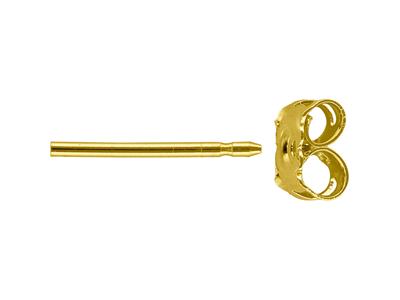 Ohrring-verschluss Mit Stäbchen, Kleines Modell, 18k-gelbgold, Ref. 07430, Paar - Standard Bild - 2