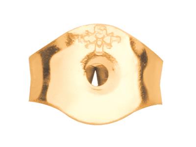 Glatter Belgischer Poussette, 18k Gelbgold. Ref. 07406-bis, Das Paar - Standard Bild - 2