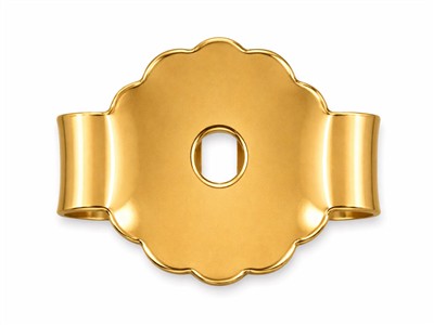 Belgische Ohrmuttern, Gezackt, Großes Modell, 18k Gelbgold. Ref. 07434, Das Paar - Standard Bild - 2