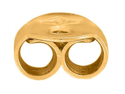 Glatter Belgischer Ohrring-verschluss, 18k Gelbgold. Ref. 07408, Das Paar