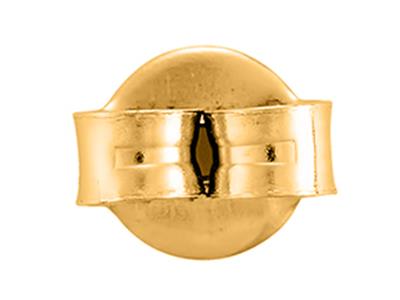 Glatter Belgischer Ohrring-verschluss, 18k Gelbgold. Ref. 07408, Das Paar - Standard Bild - 2
