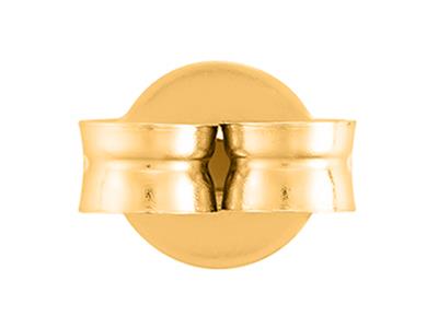 Belgischer Ohrstecker Glatt, 18k Gelbgold. Ref. 07438, Das Paar - Standard Bild - 2