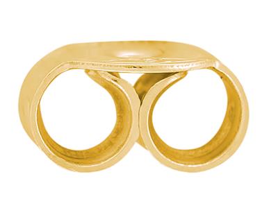 Glatter Belgischer Ohrring-verschluss 18k Gelbgold. Ref. 07439, Das Paar