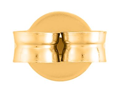 Glatter Belgischer Ohrring-verschluss 18k Gelbgold. Ref. 07439, Das Paar - Standard Bild - 2
