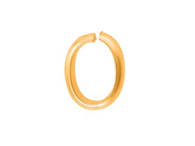 Ovaler Trapezring Aus Halbschalen-draht, 7,80 X 6,50 Mm, 18k Gelbgold. Ref. 07250-2