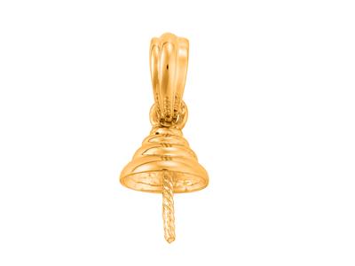 Beweglicher Anhänger Für Perlen Von10 Bis 11 Mm, 18k Gelbgold. Ref. B E026 - Standard Bild - 2
