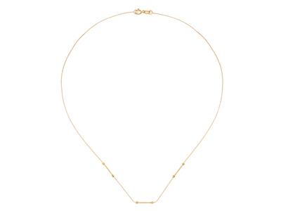 Venezianische Halskette Mit 3 Stäben Für Perlen, 41 Cm, 18k Gelbgold