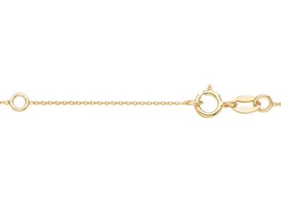 Collier Ankerkette, Mit 5 MM Laserkugel Für Perle, 42+3 Cm, 18k Gelbgold - Standard Bild - 3