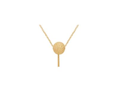 Collier Ankerkette, Mit 5 MM Laserkugel Für Perle, 42+3 Cm, 18k Gelbgold - Standard Bild - 4