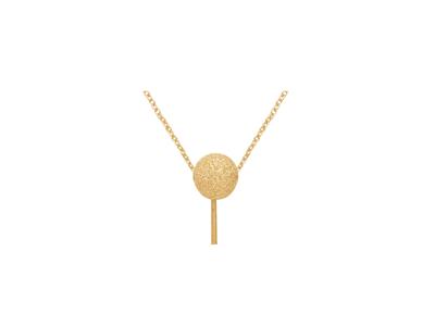 Collier Ankerkette, Mit 5 MM Laserkugel Für Perle, 42+3 Cm, 18k Gelbgold - Standard Bild - 4