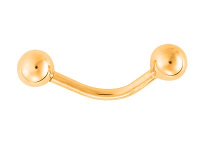 Piercing 2 Kugeln, 18k Gelbgold - Standard Bild - 1