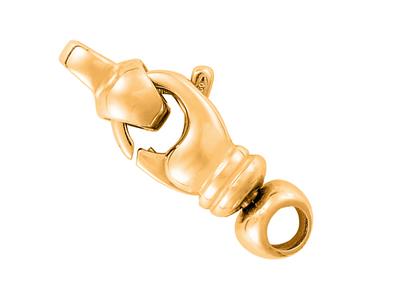 Handschellenverschluss Mit Spitze Und Drehring 17 Mm, 18k Gelbgold. Ref. 17167