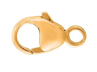 Gewolbter, Geprägter Karabinerverschluss Mit Integriertem Ring 9 Mm, 18k Gelbgold. Ref. 17195 - Standard Bild - 1