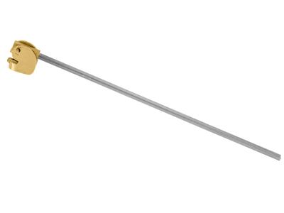 Einfaches Broschensystem Mit Schaftund Feder, 18k Gelbgold. Ref. 0720 5 - Standard Bild - 2
