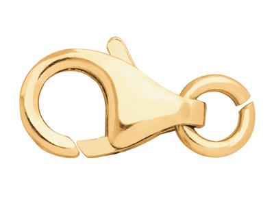 Gewölbter, Geprägter Handfesselverschluss Mit Freiem Ring 11 Mm, 18k Gelbgold. Ref. 17028