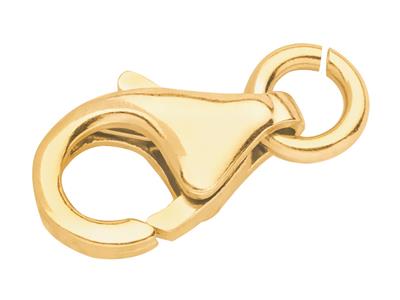 Gewölbter, Geprägter Handschellenverschluss Mit Freiem Ring 11 Mm, 18k Gelbgold. Ref. 17028 - Standard Bild - 2