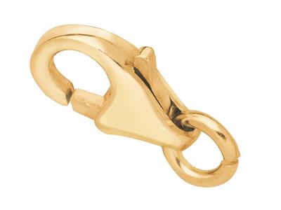 Gewölbter, Geprägter Handfesselverschluss Mit Freiem Ring 11 Mm, 18k Gelbgold. Ref. 17028 - Standard Bild - 3