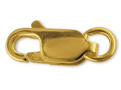 Karabinerhaken Platte Mit Freiring 7 Mm, 18k Gelbgold. Ref. 17058