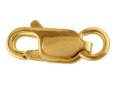 Karabinerhaken Platte Mit Freiring 8 Mm, 18k Gelbgold. Ref. 17059