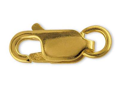 Karabinerhaken Platte Mit Freiring 10 Mm, 18k Gelbgold. Ref. 17060