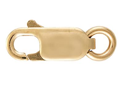 Karabinerhaken Platte Mit Freiring 12 Mm, 18k Gelbgold. Ref. 17061