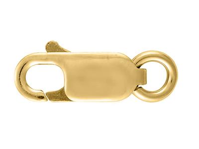 Karabinerhaken Platte Mit Freiring 14 Mm, 18k Gelbgold. Ref. 17062