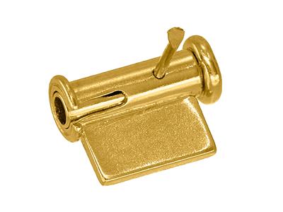 Broschenverschluss Gelbgold 18k, 7mm, Oeffnung Seitlich - Standard Bild - 2