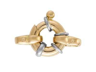Seemannsring Mit Doppelring 11mm, 18k Zweifarbiges Gold. Ref. 27030