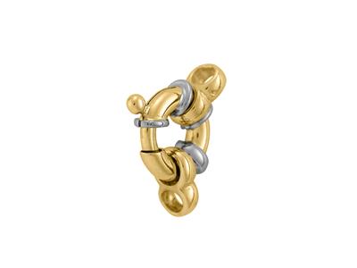 Seemannsring Mit Doppelring 11mm, 18k Zweifarbiges Gold. Ref. 27030 - Standard Bild - 2