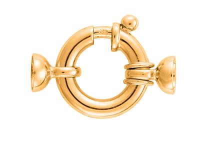 Seemannsring Mit Glatten Glockenenden 14 Mm, Gelbgold 18k. Ref. 27008 - Standard Bild - 1