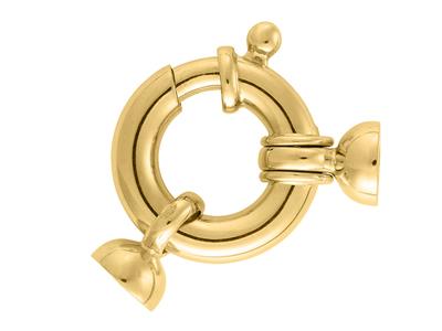 Seemannsring Mit Glatten Glockenenden 17 Mm, Gelbgold 18k. Ref. 27009 - Standard Bild - 1