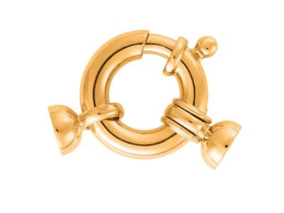 Seemannsring Mit Glatten Glockenenden 17 Mm, Gelbgold 18k. Ref. 27009 - Standard Bild - 2