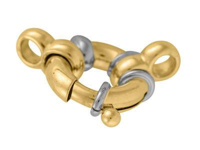 Seemannsring Mit Doppelring 15mm, 18k Zweifarbiges Gold. Ref. 27032 - Standard Bild - 2